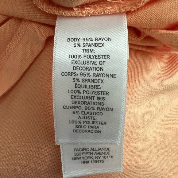 NEW Kenneth Cole Reaction Orange Rayon Blouse Pocket Large - Picture 8 of 8